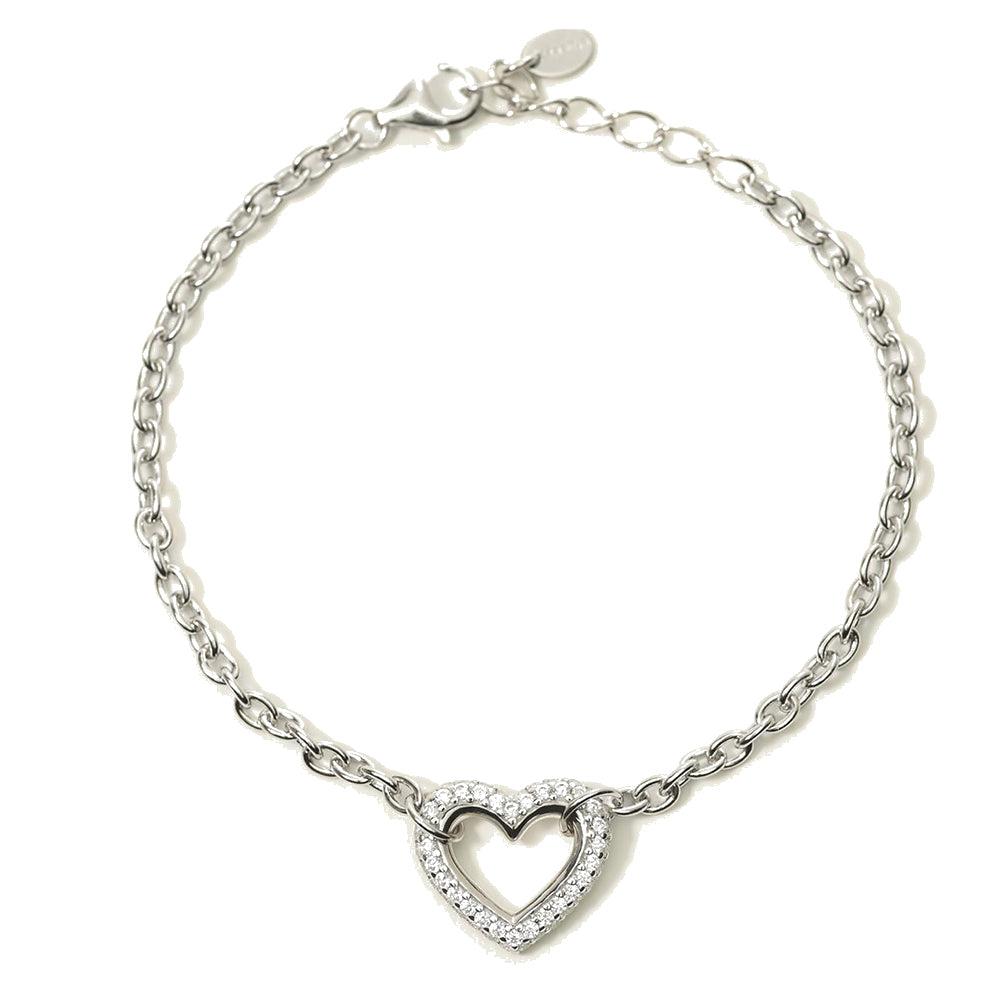 Bracciale Donna Bubble Heart in Argento Mabina Gioielli