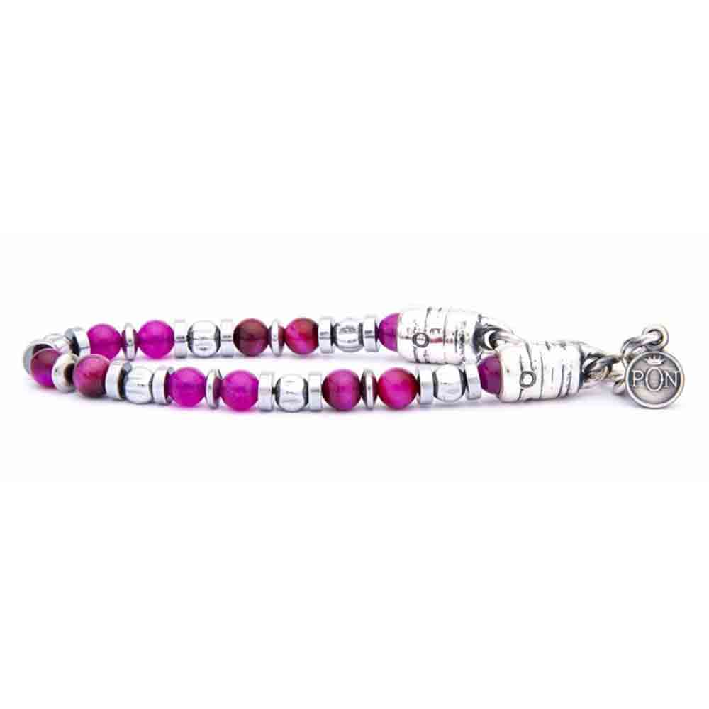 Bracciale Donna Occhio di Tigre Fucsia Portonovo