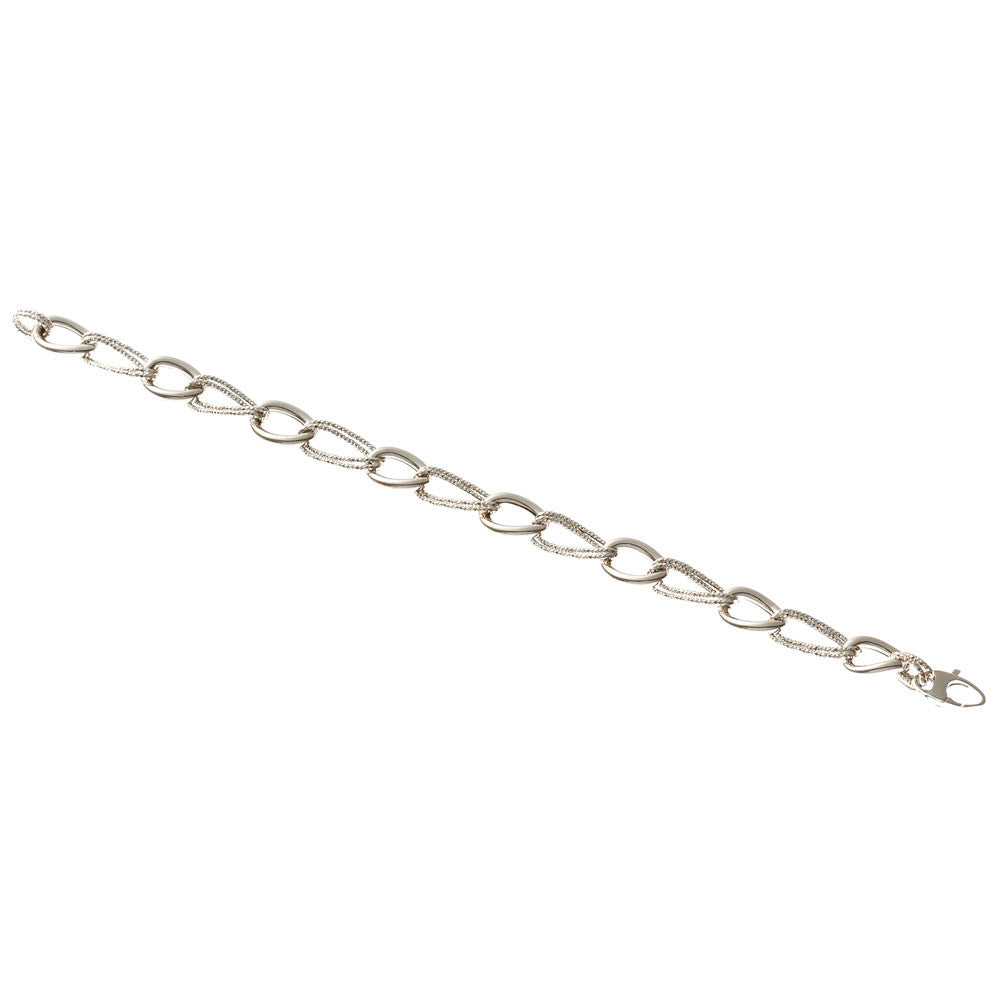 Bracciale Donna Oro Bianco e Zirconi