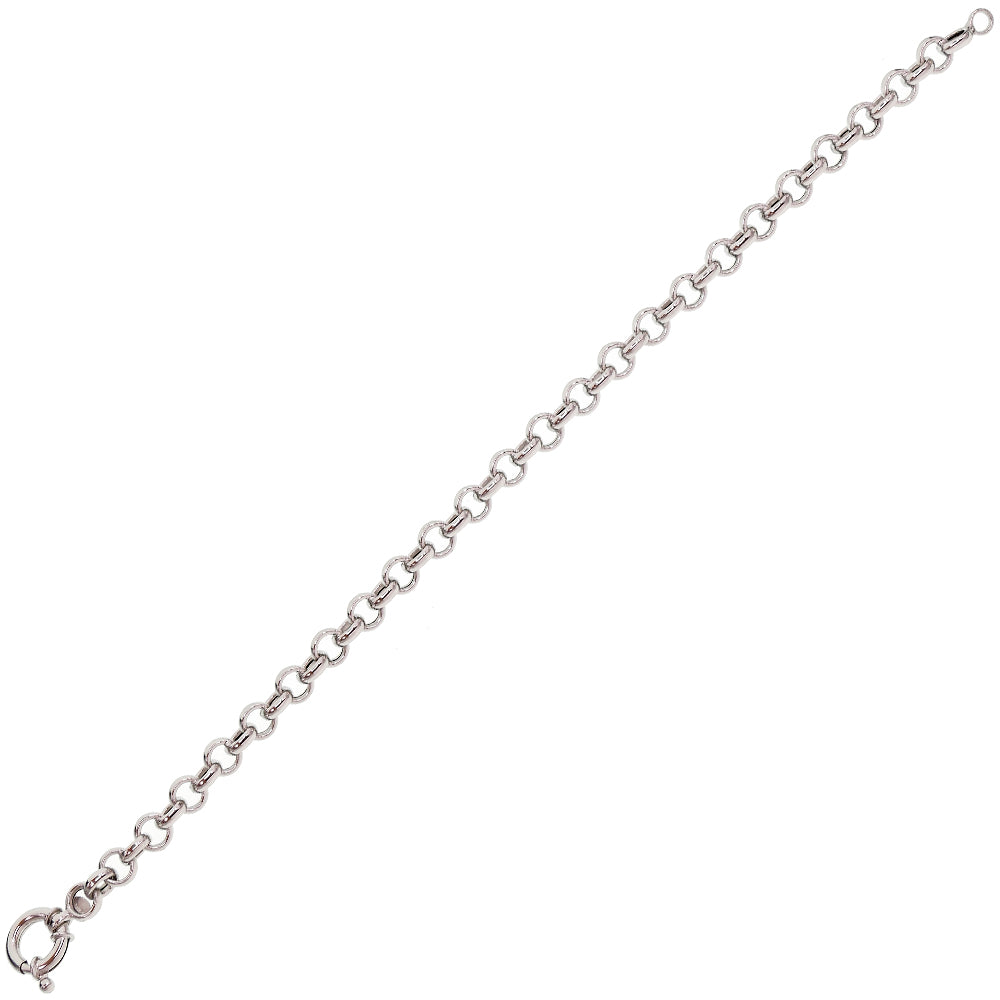 Bracciale Donna Oro Bianco Maglia Rolò
