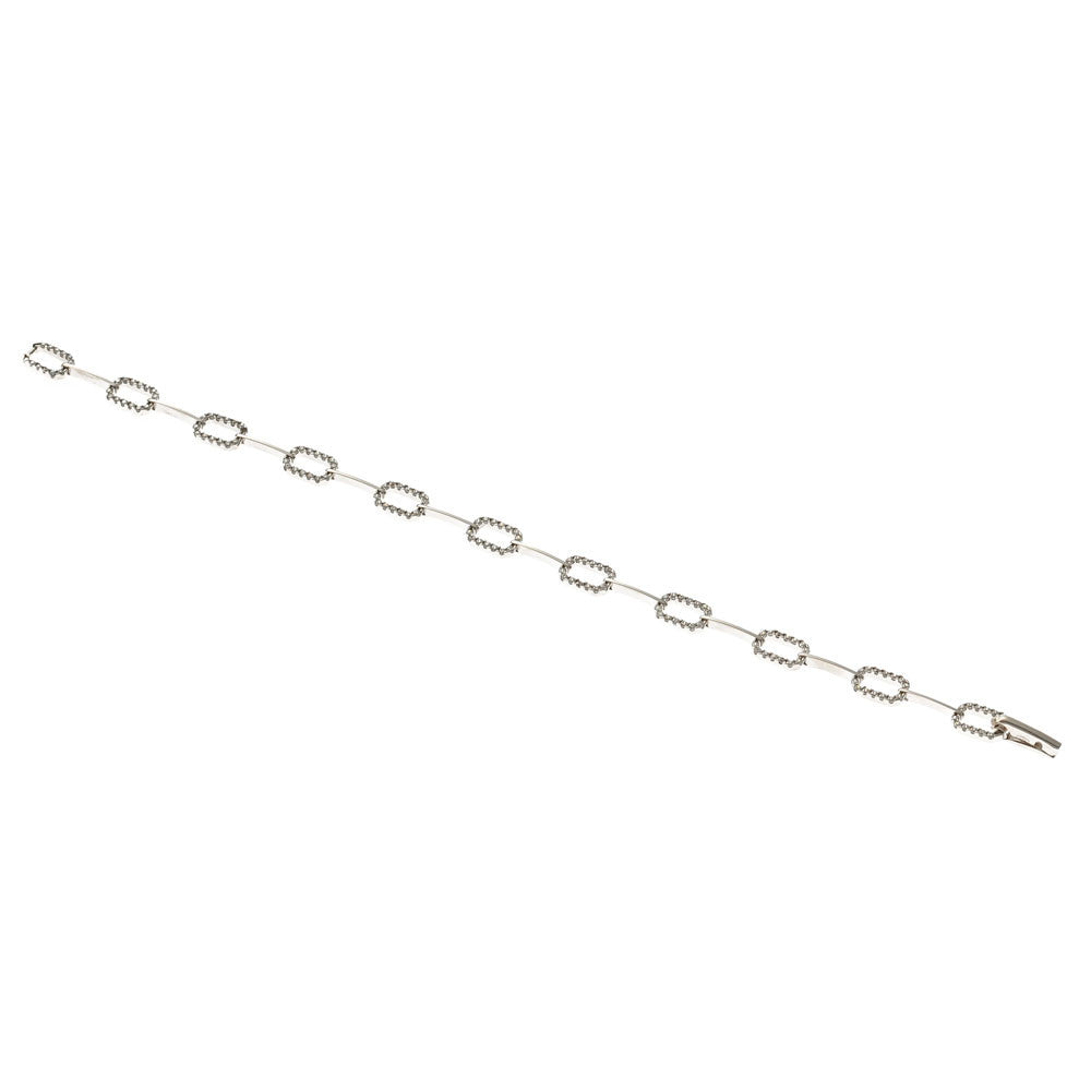 Bracciale Donna Oro Bianco con Zirconi