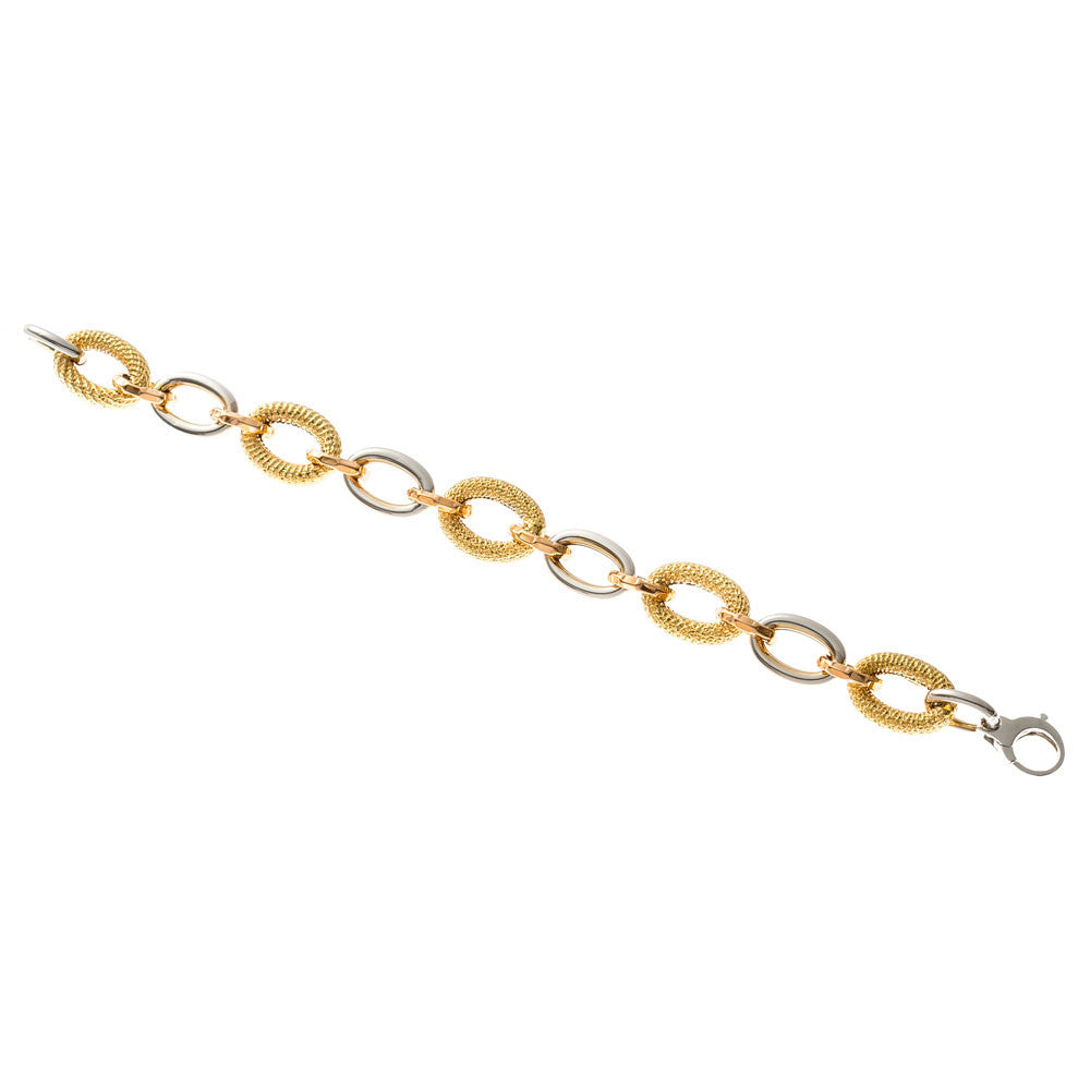 Bracciale Donna Oro Bianco e Giallo