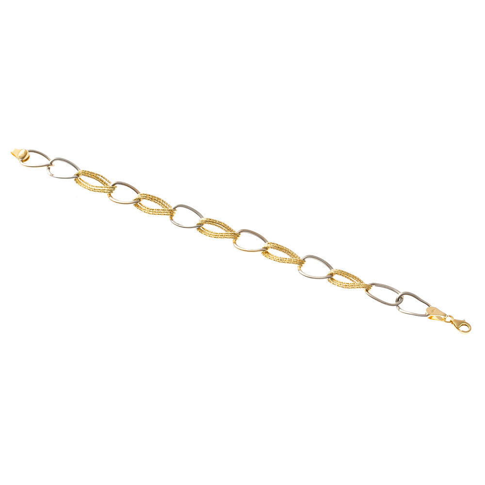Bracciale Donna Oro Bianco e Giallo