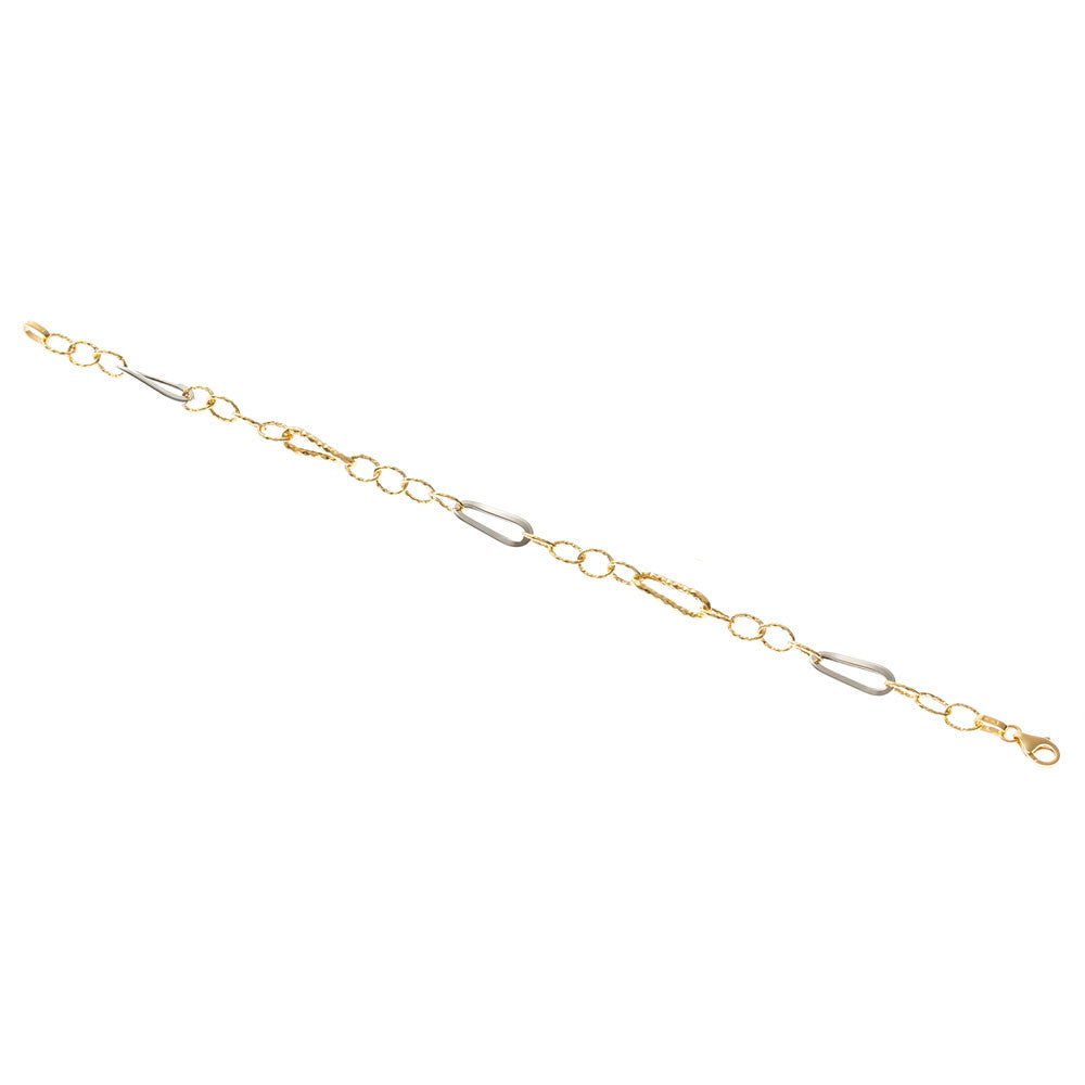Bracciale Donna Oro Bianco e Giallo