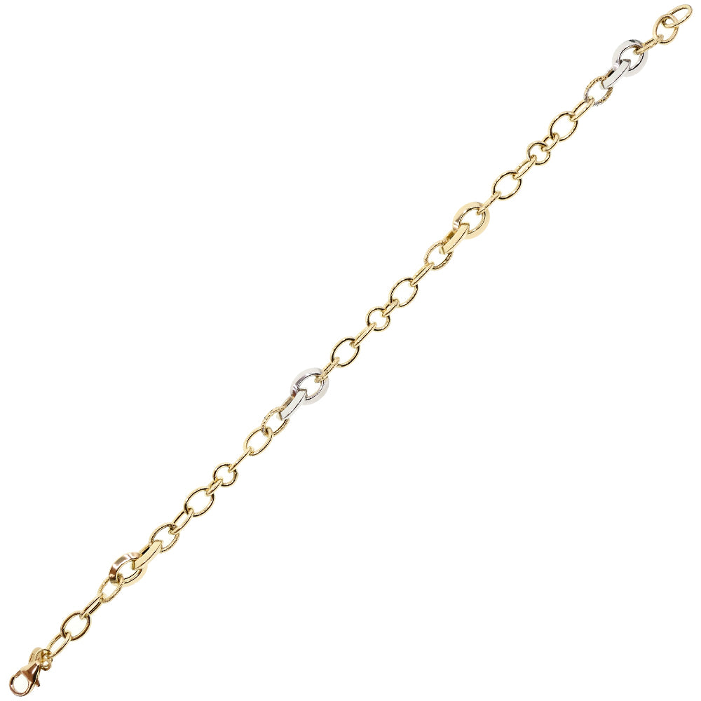 Bracciale Donna Oro Bianco e Giallo
