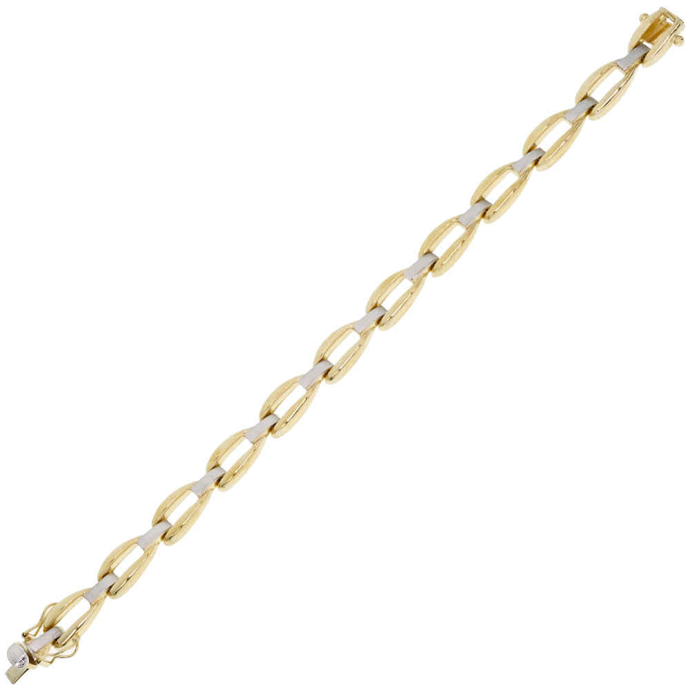 Bracciale Donna Oro Giallo e Bianco
