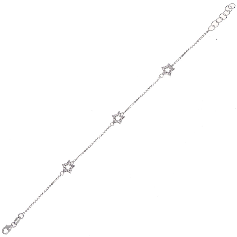 Bracciale Donna Stella con Zirconi Oro Bianco