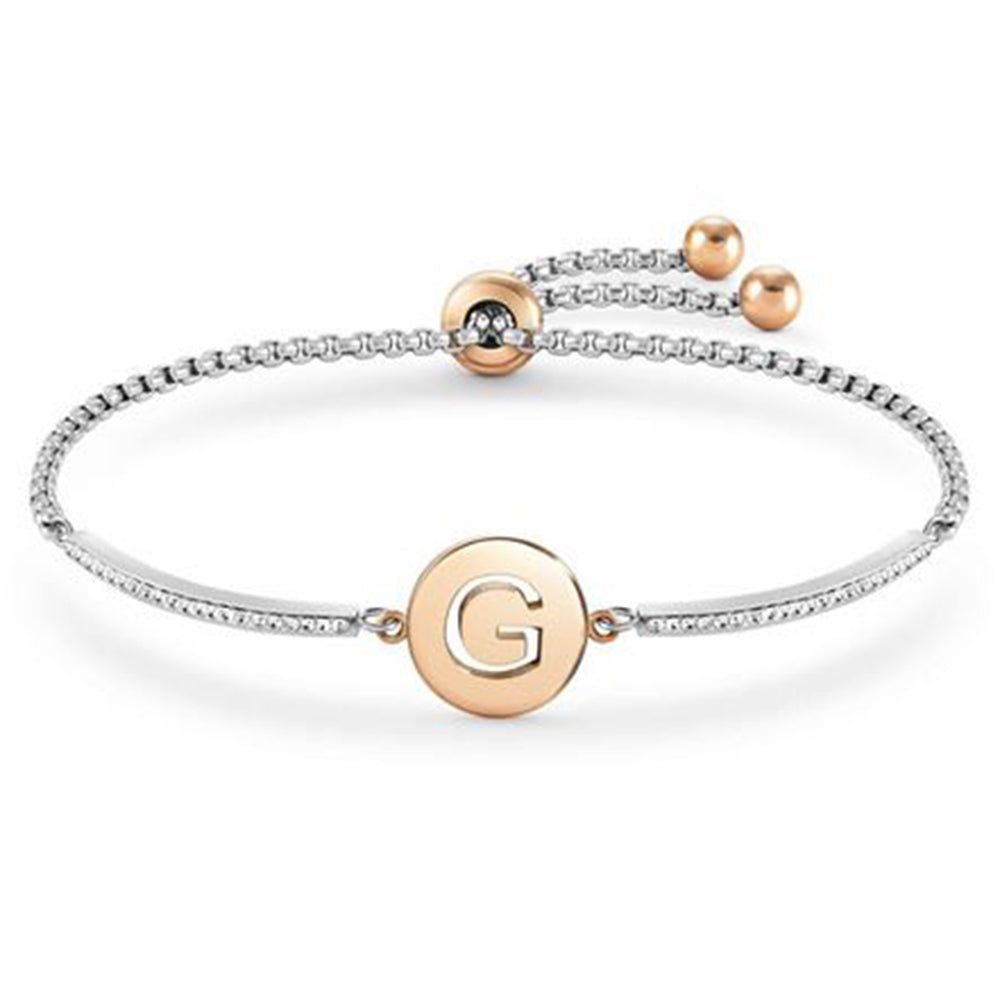 Bracciale Donna in Acciao e Cubic Zirconia Lettera G Milleluci Nomination