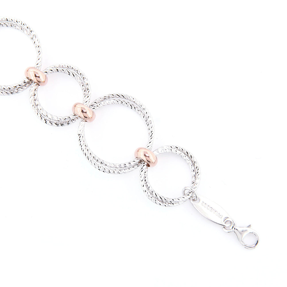 Bracciale Donna in Argento 2 Colori Diamantato Fraboso