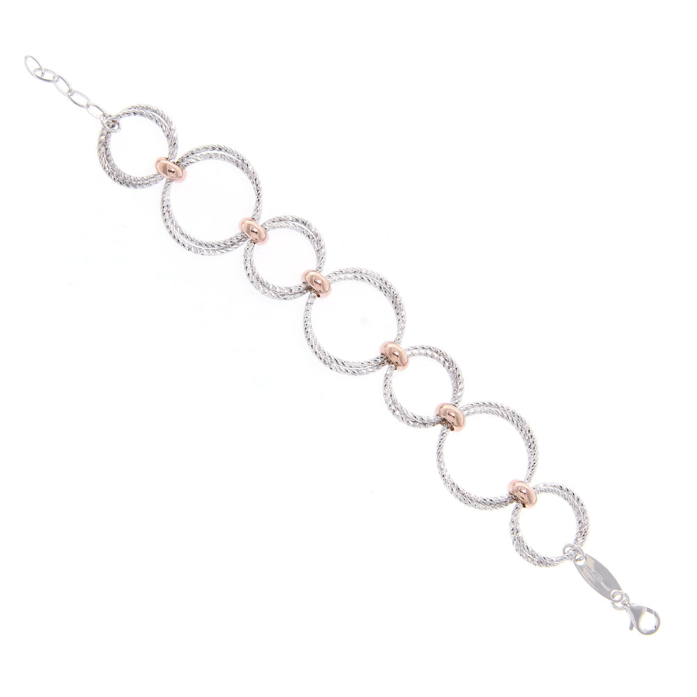 Bracciale Donna in Argento 2 Colori Diamantato Fraboso
