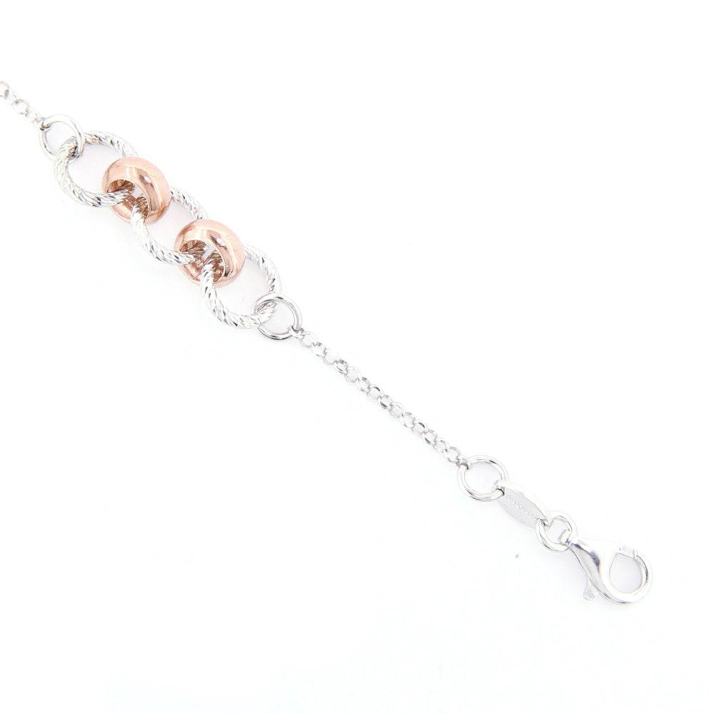 Bracciale Donna in Argento 2 Colori Diamantato Fraboso