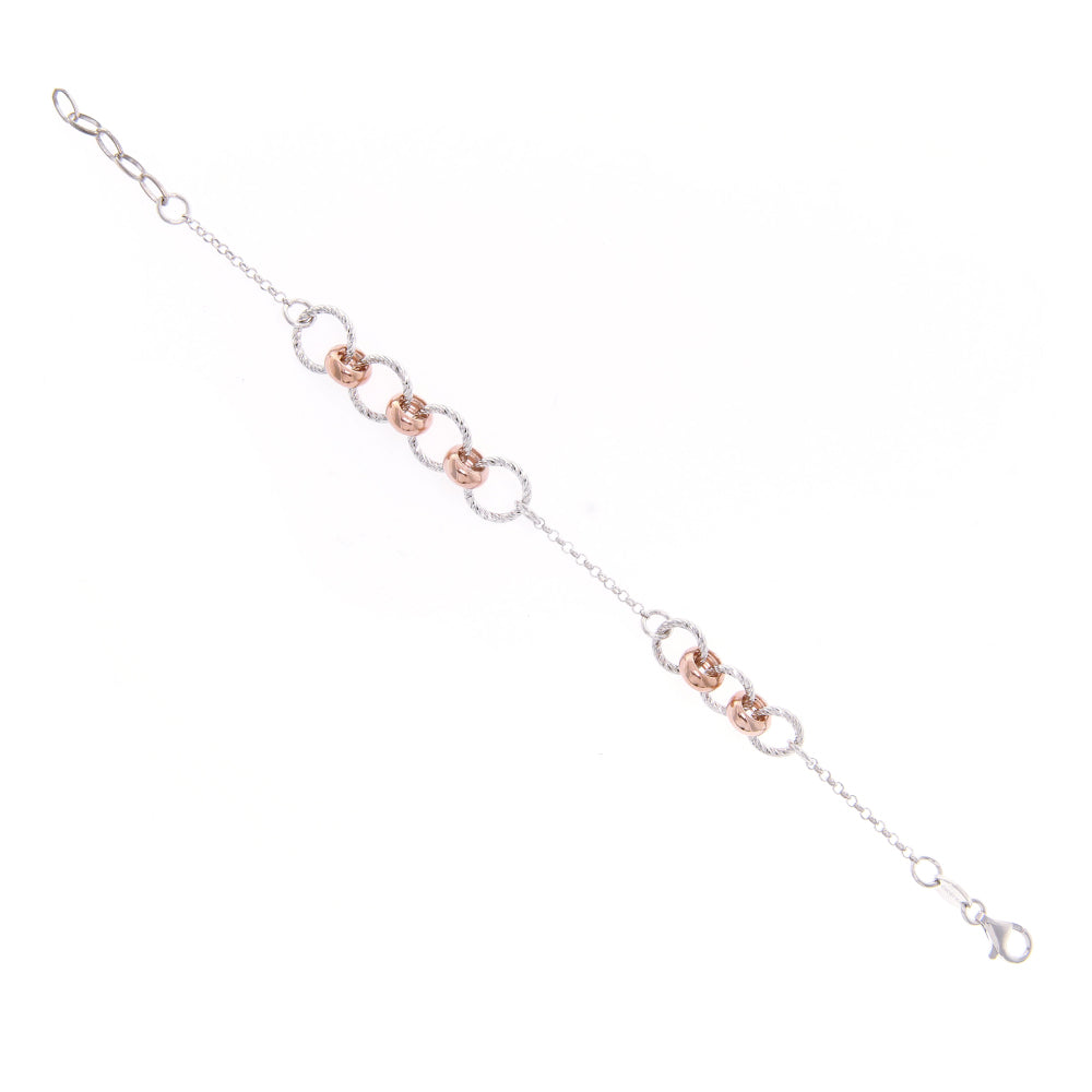 Bracciale Donna in Argento 2 Colori Diamantato Fraboso