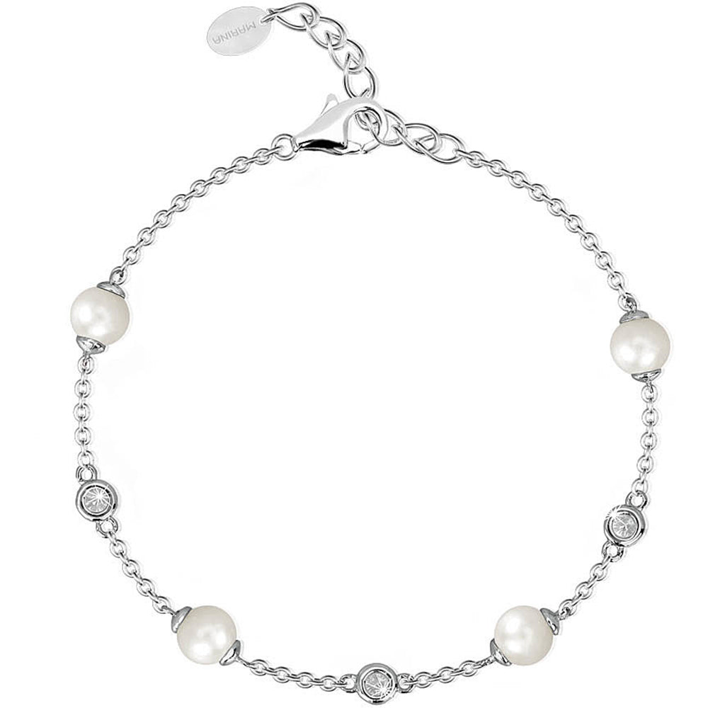 Bracciale Donna in Argento Perle e Zirconi Mabina Gioielli