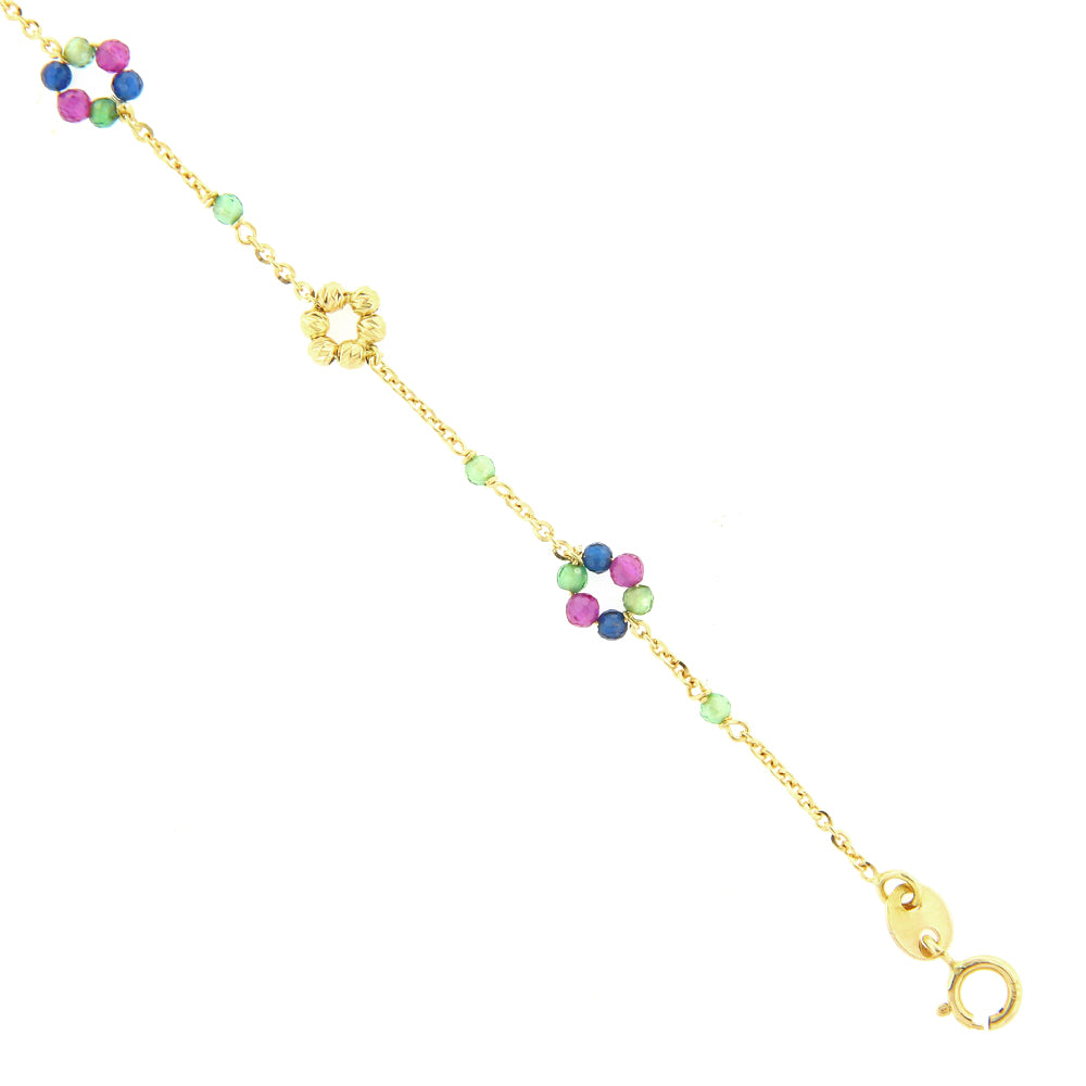 Bracciale Bambina Battesimo in Oro con Pietre