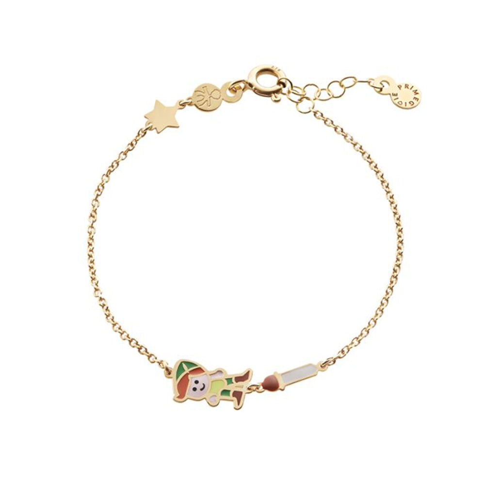 Bracciale Prime Gioie in Oro Giallo Fiabe Peter Pan Le Bebè