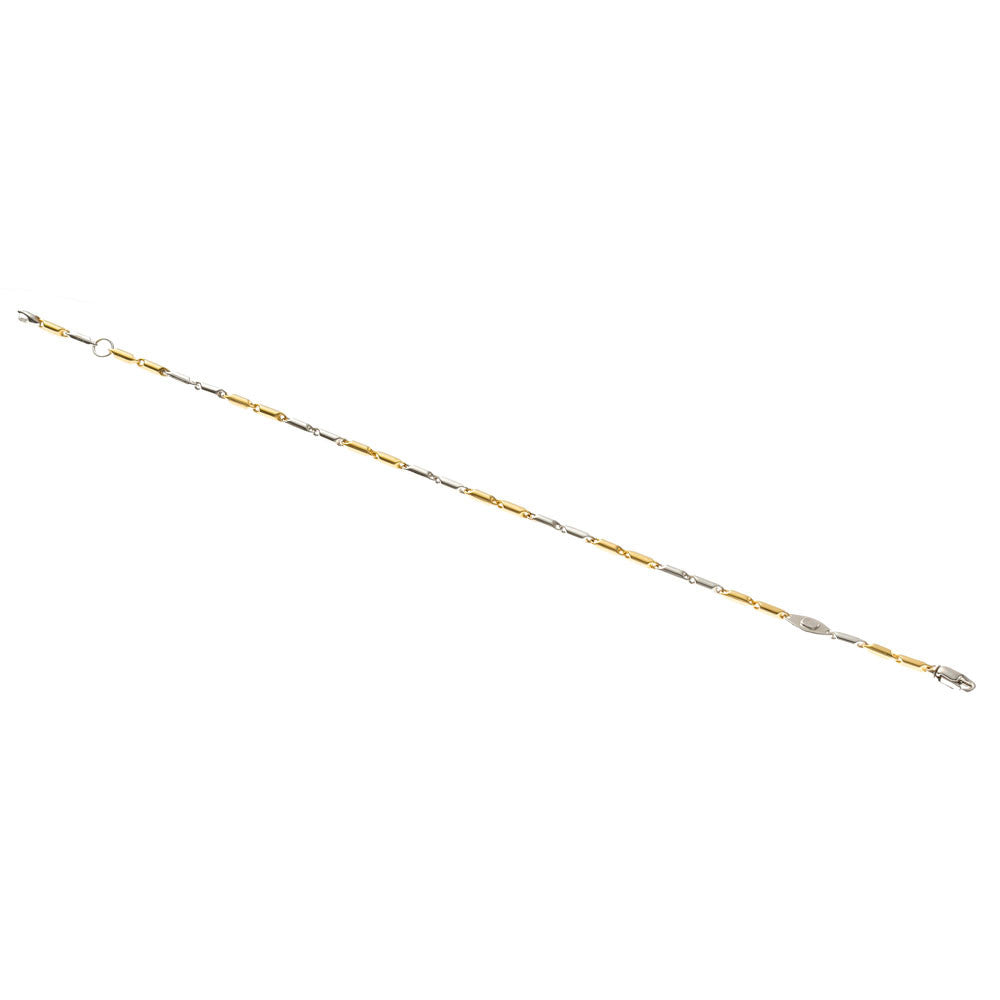 Bracciale Unisex Oro Bianco e Giallo