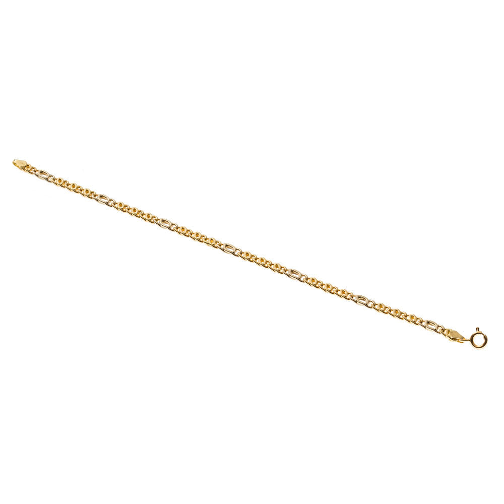 Bracciale Unisex Oro Bianco e Giallo