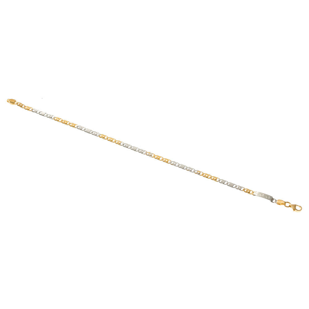 Bracciale Unisex Oro Bianco e Giallo