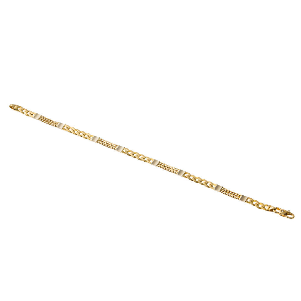 Bracciale Unisex Oro Bianco e Giallo