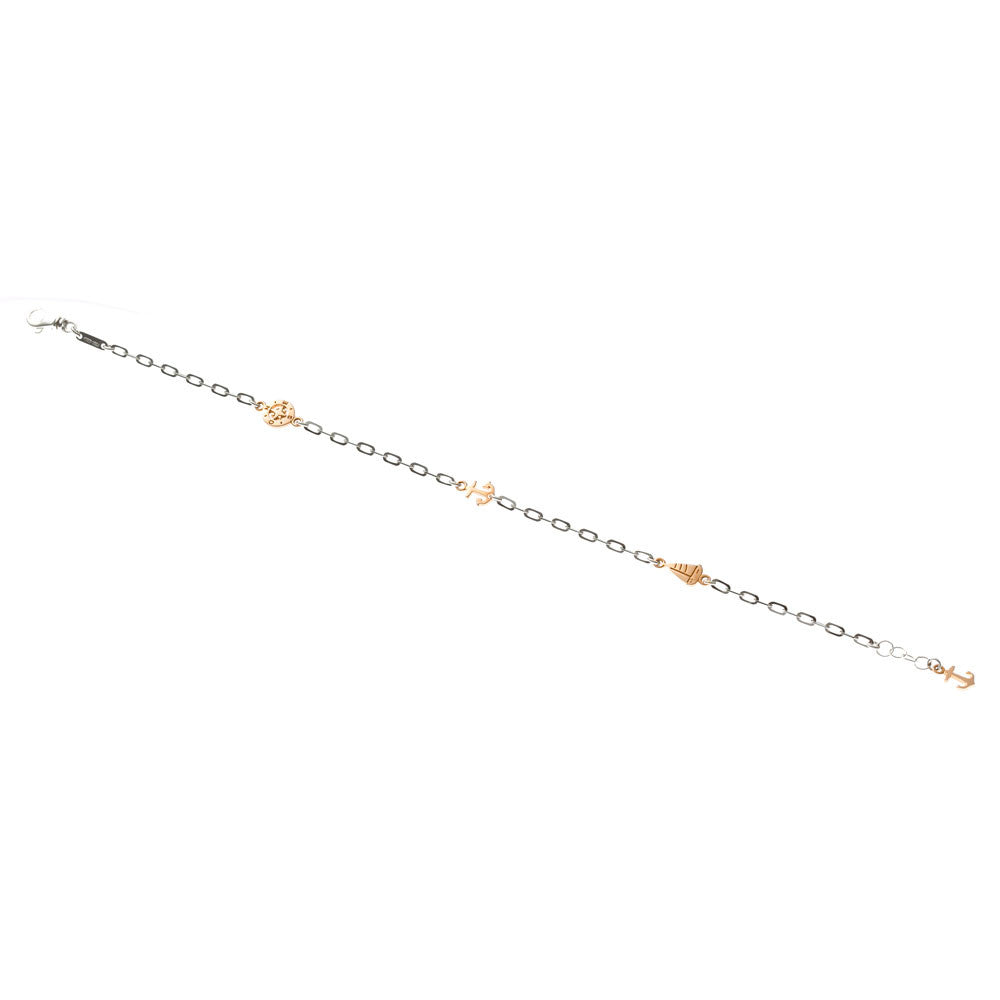 Bracciale Unisex Oro Bianco e Giallo