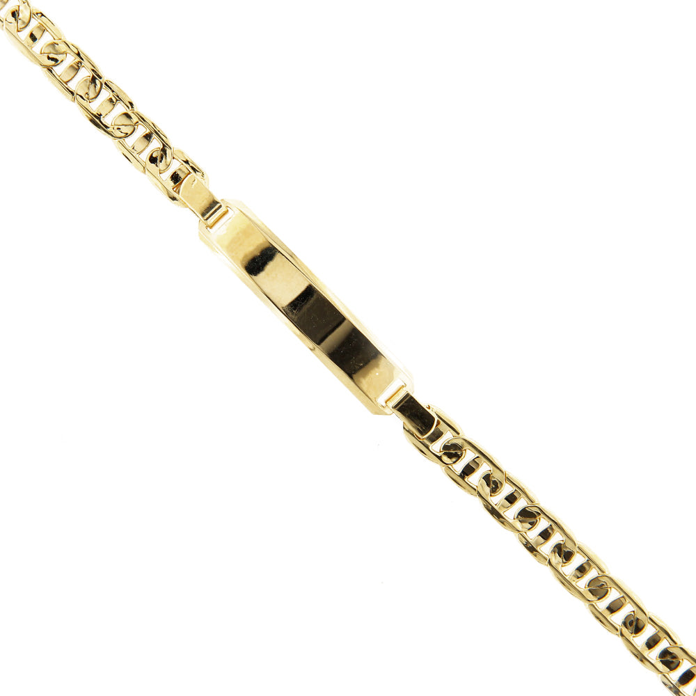 Bracciale Unisex Oro Giallo con Targa