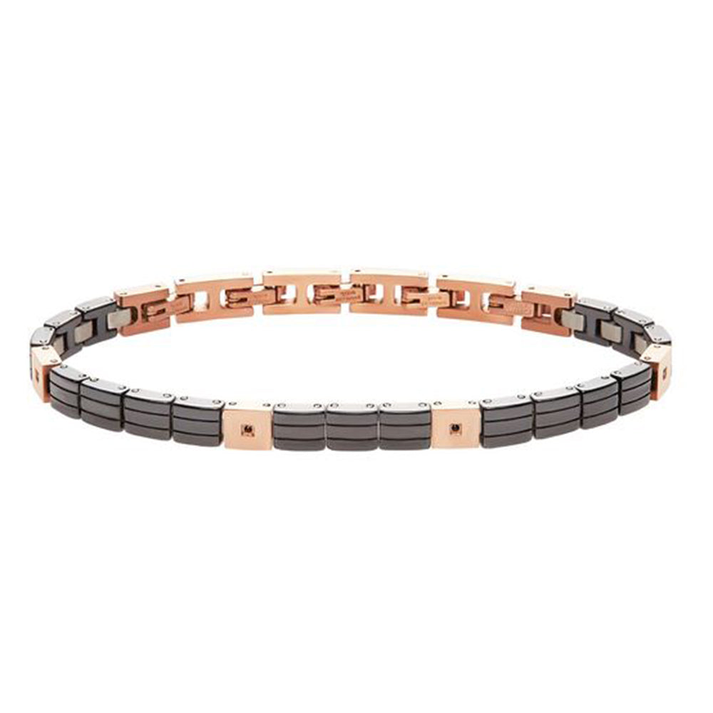Bracciale Uomo Acciaio Black Rose Ceramic Brick Breil