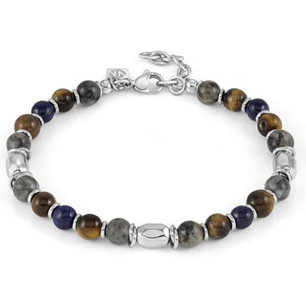 Bracciale Uomo Instinctstyle Stones Pietra Mix Marrone Nomination