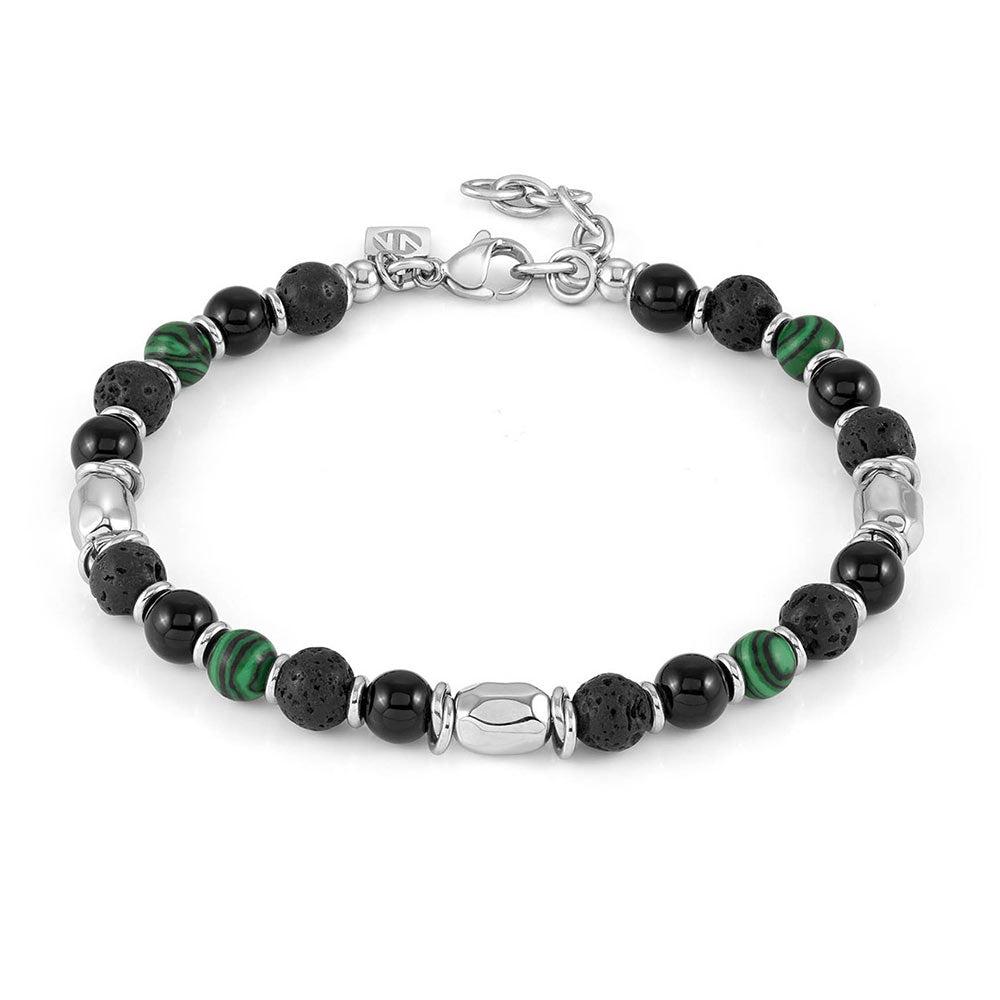 Bracciale Uomo Instinctstyle Stones Pietra Mix Verde Nomination