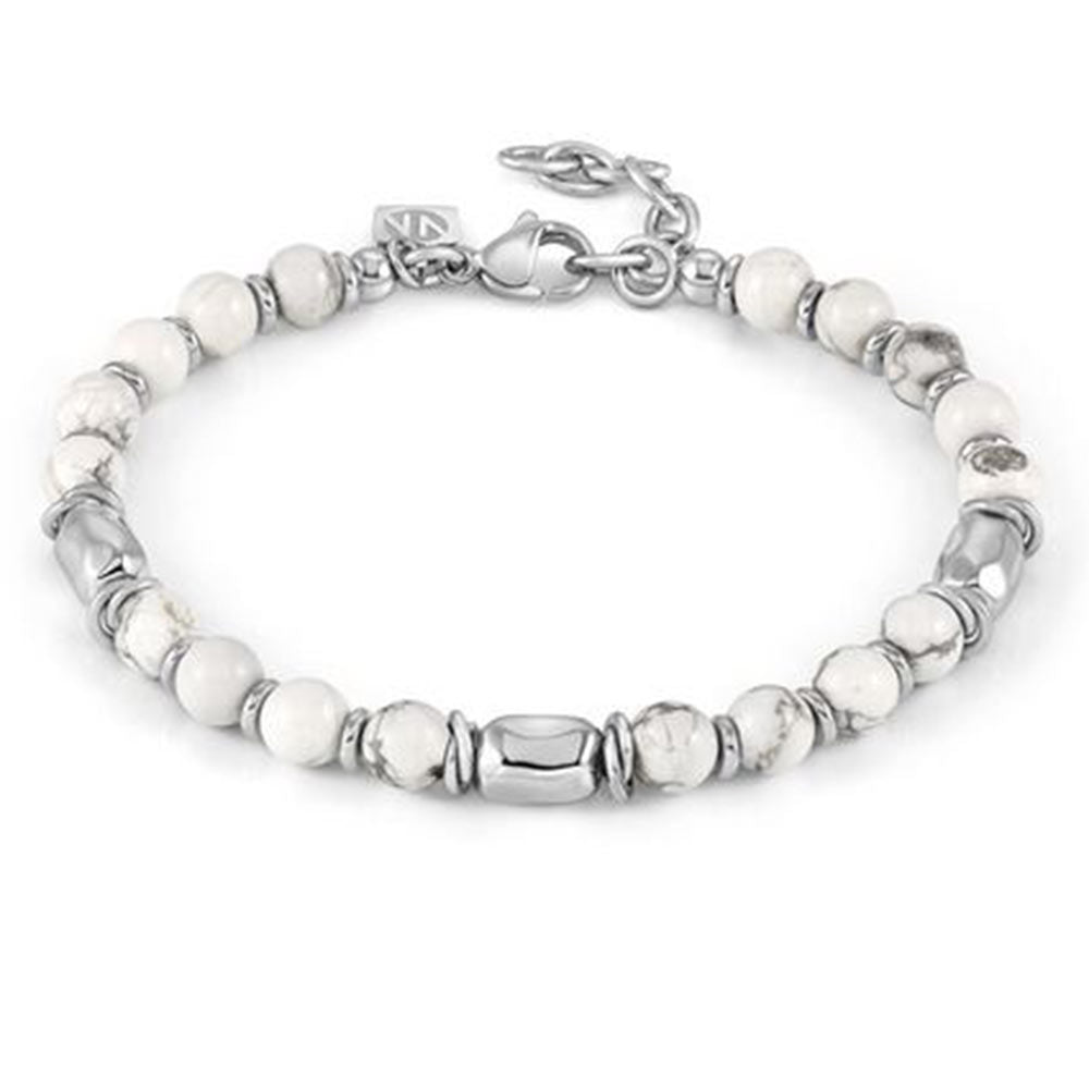 Bracciale Uomo Instinctstyle Stones Pietra Turchese Bianco Nomination
