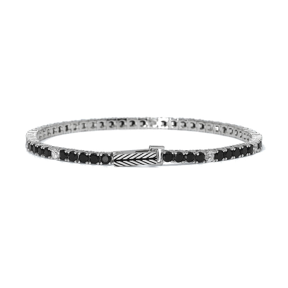 Bracciale Uomo in Argento Tennis Misura M Mabina Gioielli
