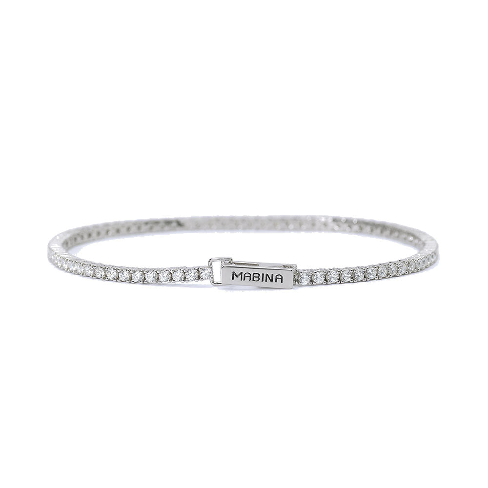 Bracciale Uomo in Argento Tennis Misura S Mabina Gioielli