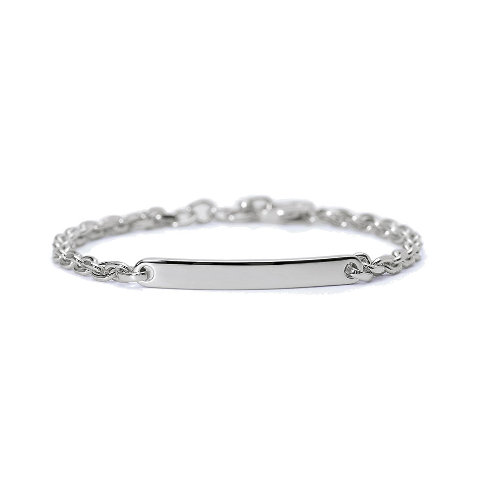 Bracciale Uomo in Argento con Targhetta Mabina Gioielli