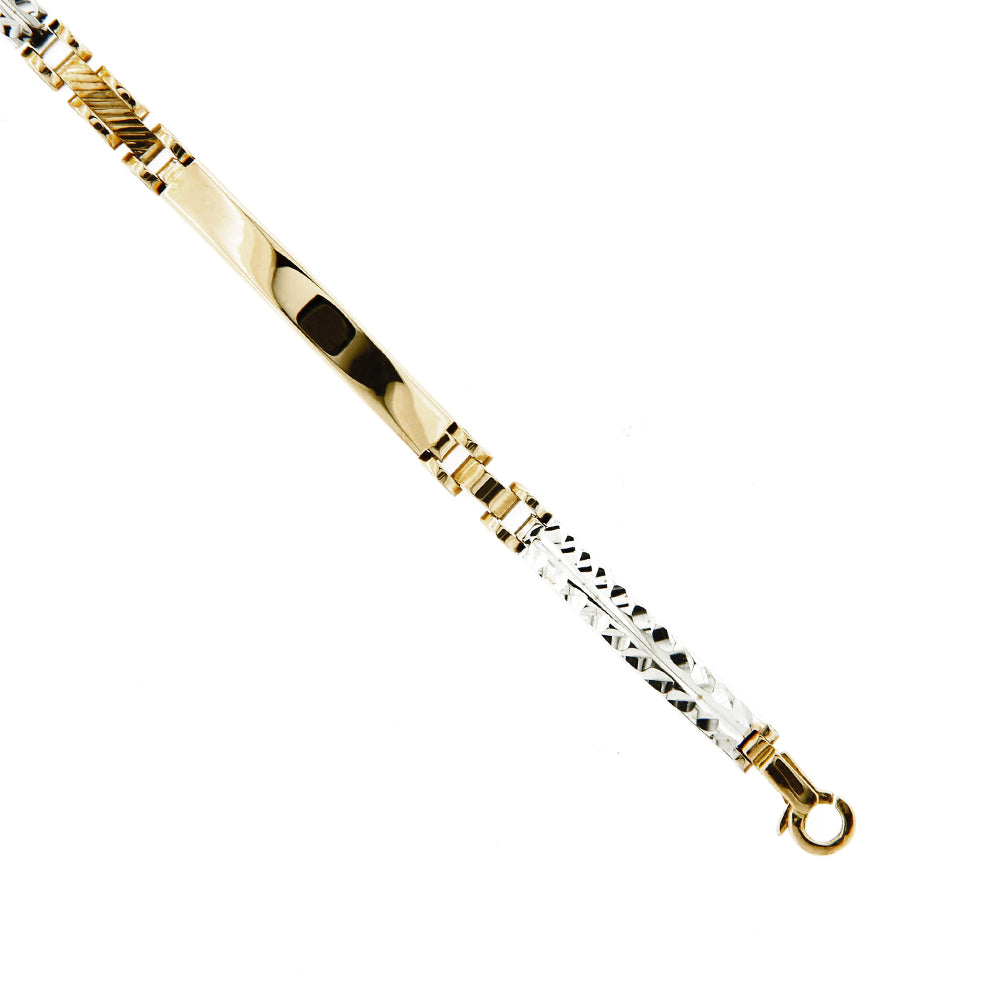 Bracciale Unisex Oro Bianco e Giallo