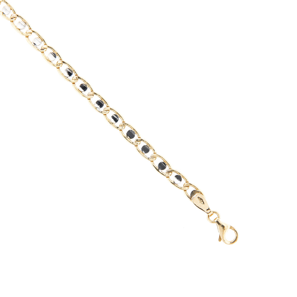 Bracciale Unisex Oro Bianco e Giallo