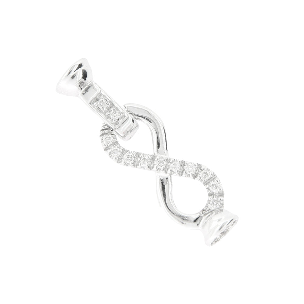 Chiusura per Collana in Oro Bianco con Diamanti Genesia