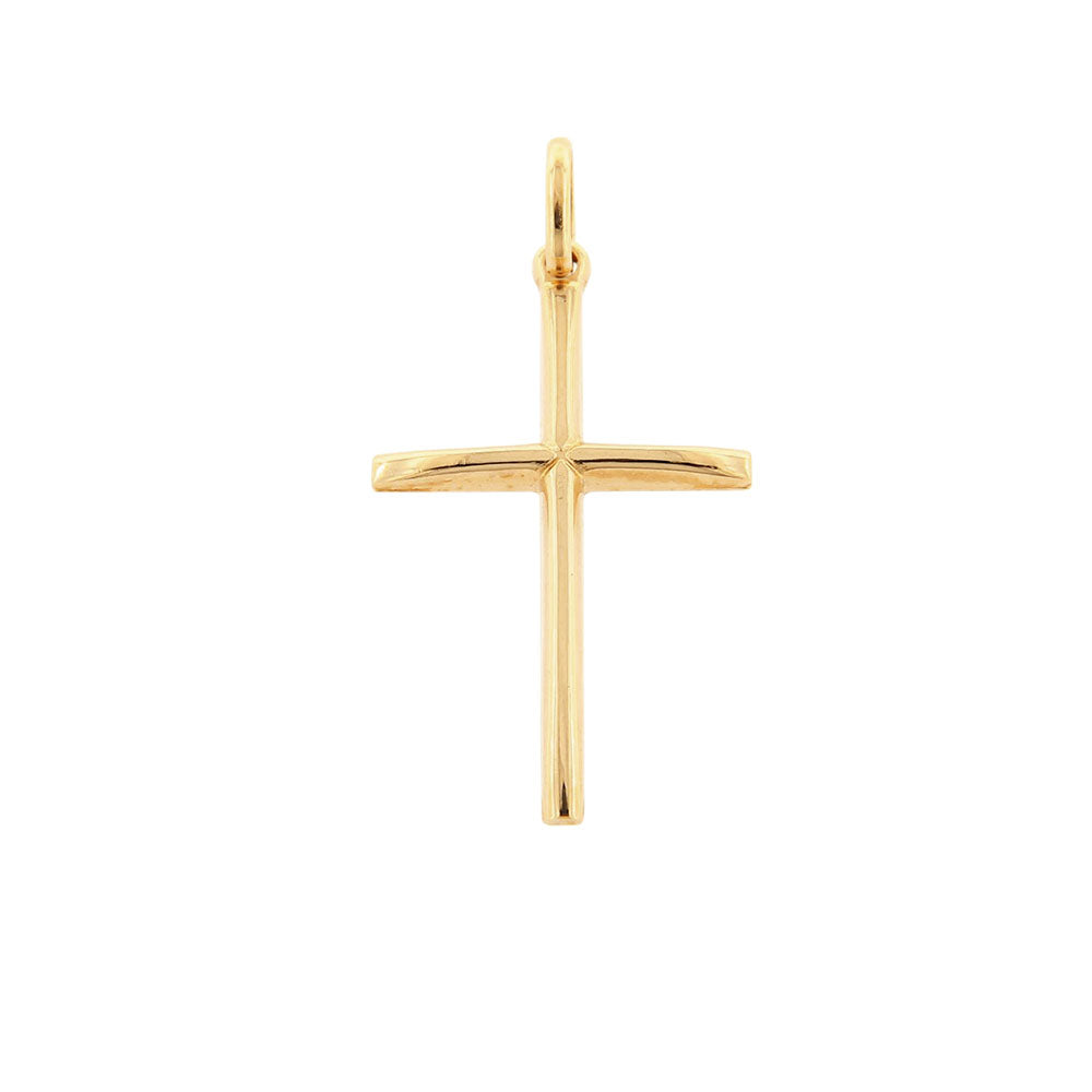 Ciondolo Unisex Croce in Oro Giallo Lucido