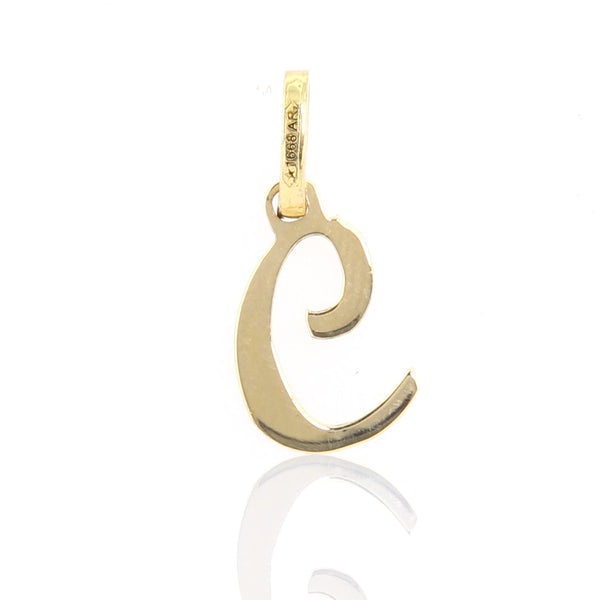 Ciondolo In Oro Giallo Personalizzabile Lettera Alfabeto Iniziale Cappagli Gioielli 156238