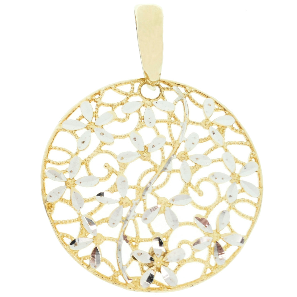 Ciondolo in Oro Bianco e Giallo