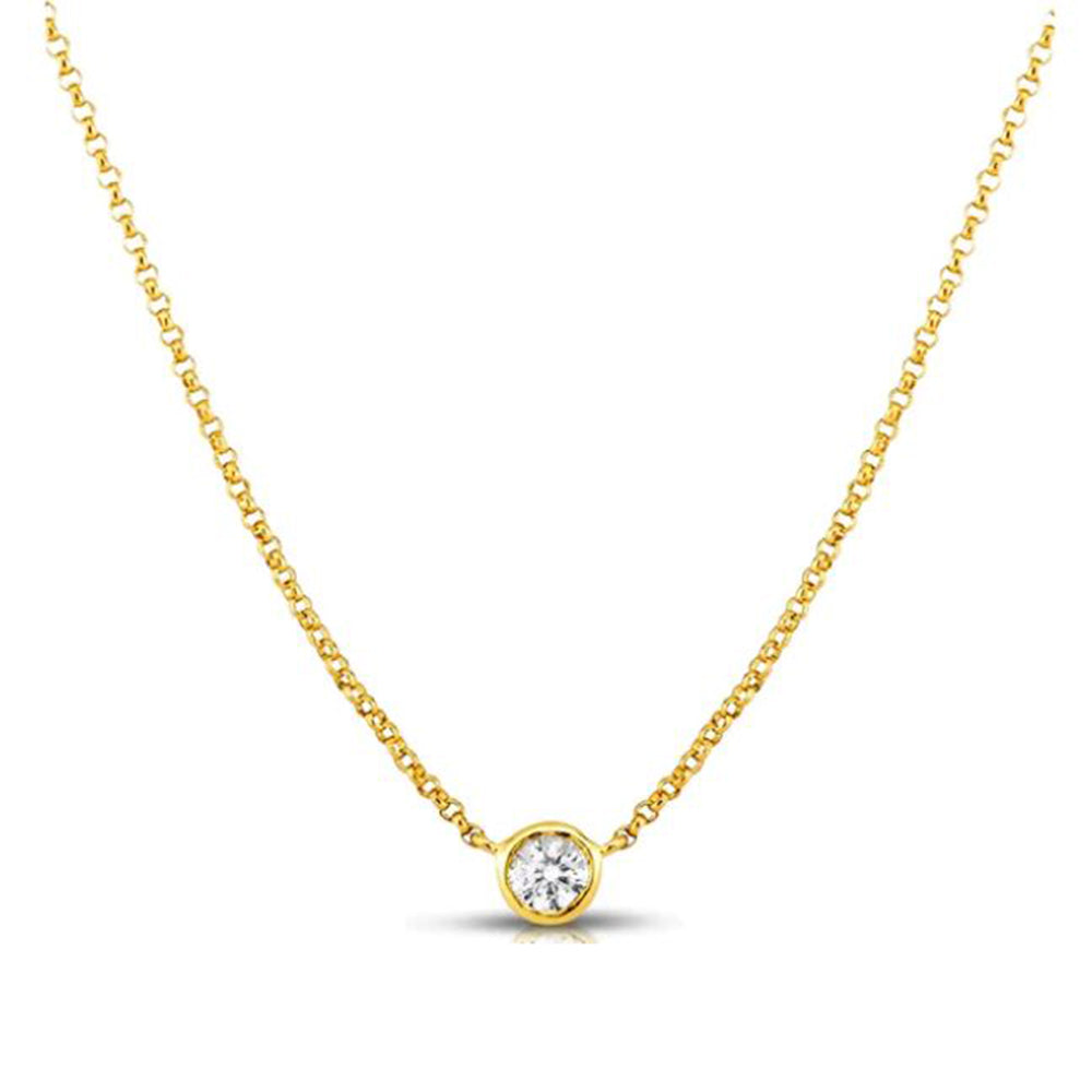 Collana Donna Acciaio Gold con Cristallo Bianco Liu Jo Luxury