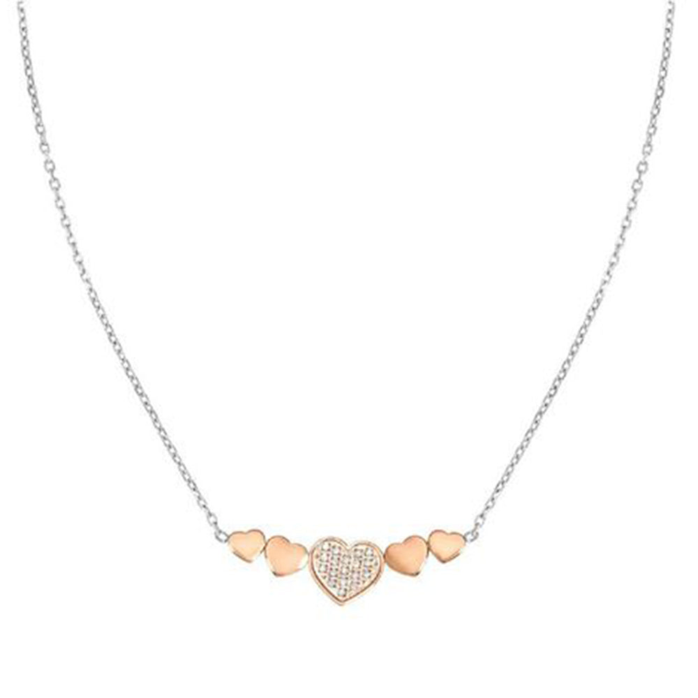 Collana Donna Acciaio Miss Trendy Cuore Rose Nomination