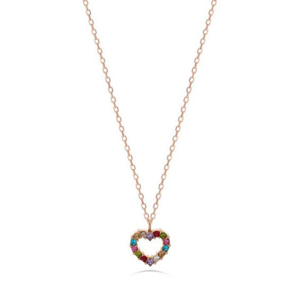 555Jewelry Collana In Acciaio Inox Con Perline E Ciondolo A Cuore – Gioiello Regolabile Per Donna E Ragazza
