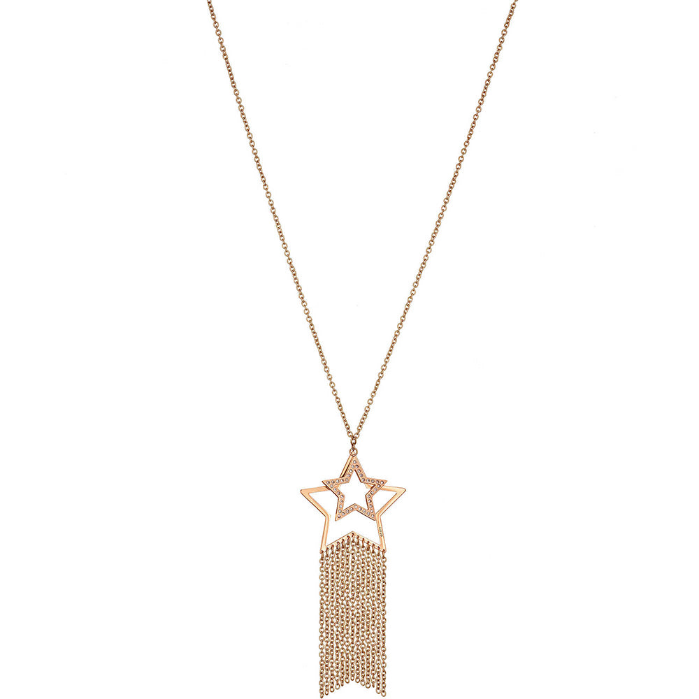 Collana Donna Acciaio Stella Rose con Catena Rolò Liu Jo Luxury