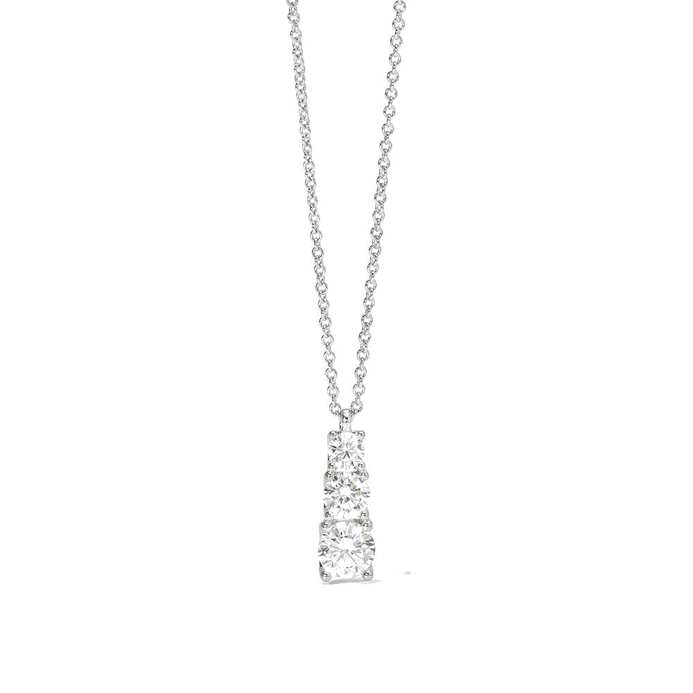 Collana Donna con Catena forzatina e zirconi Bianchi Mabina Gioielli