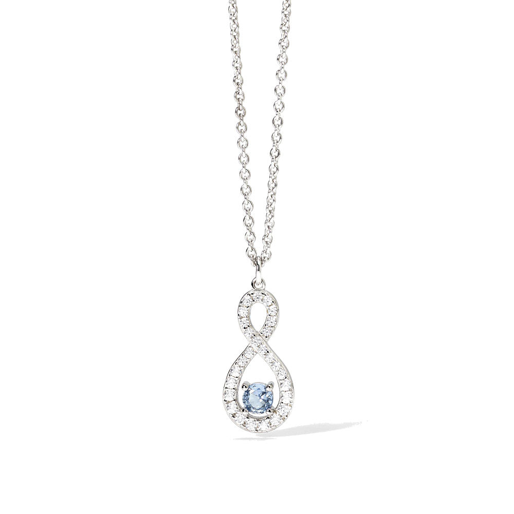 Collana Donna con Infinito e Acquamarina Sintetica Mabina Gioielli