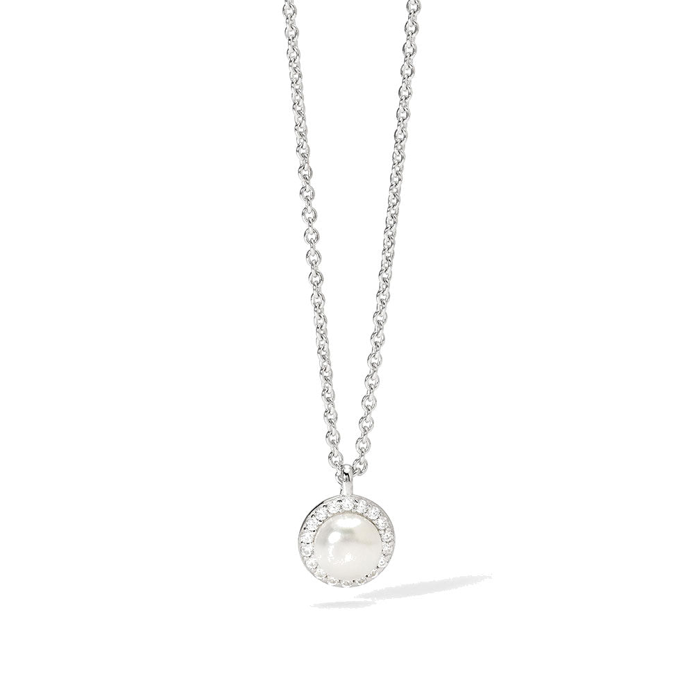 Collana Donna con Perla coltivata e Zirconi Mabina Gioielli
