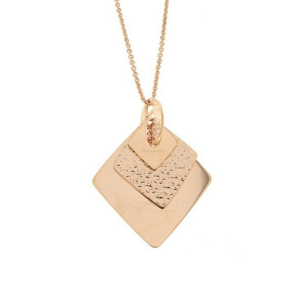 Collana Floreale 3D Con Rosa Bronzo E Ciondolo Regolabile 18-20 Pollici