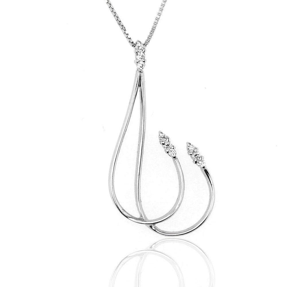 Collana Fantasia in Oro Bianco con Diamanti