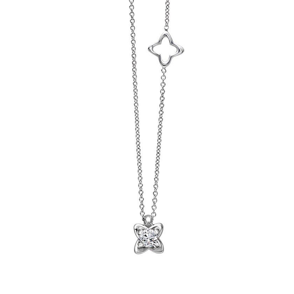 Collana Oro Bianco Diamanti Icona Recarlo XD029/018