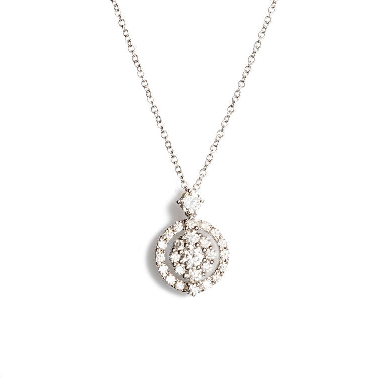 Collana Oro Bianco con Diamanti XD513/055 - Recarlo