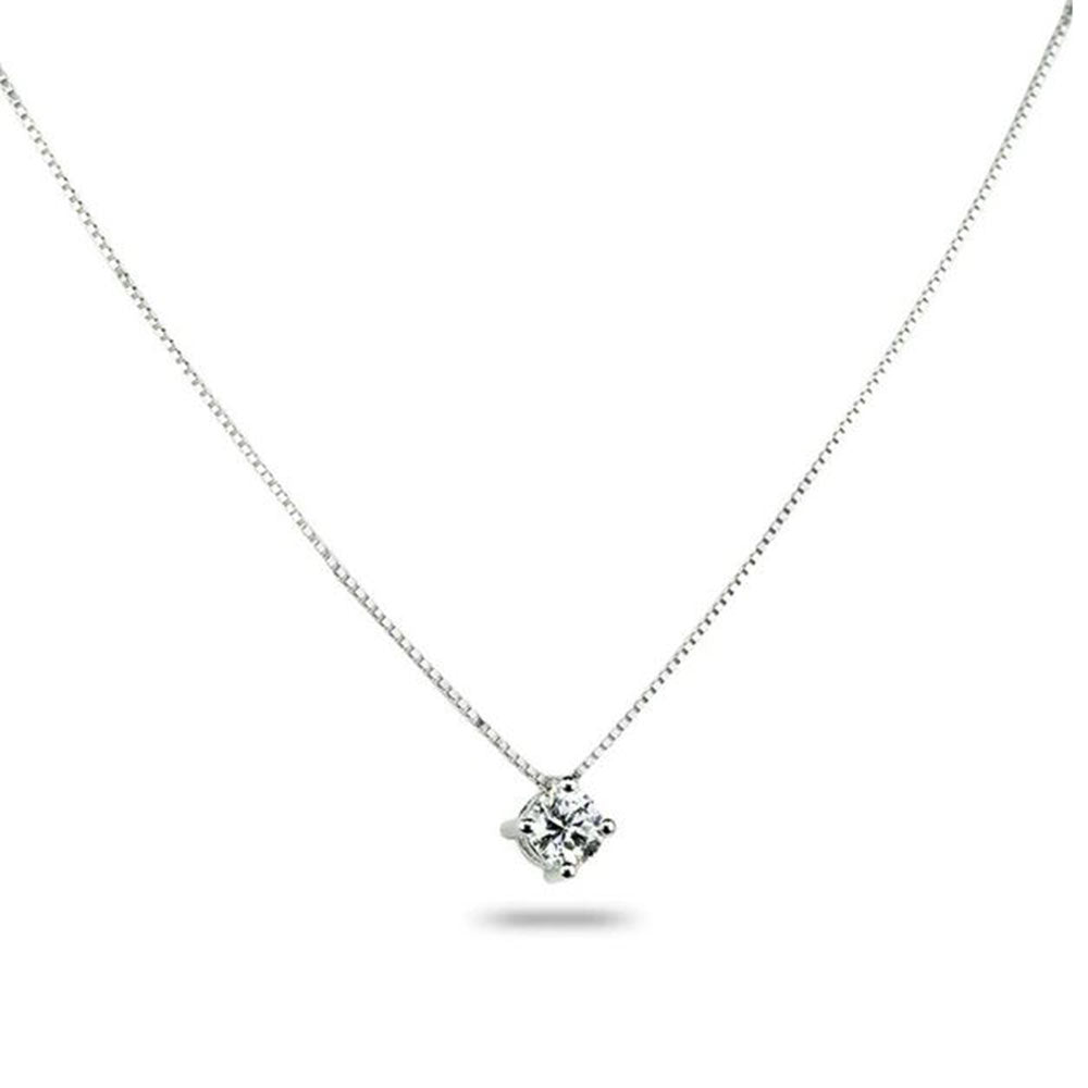 Collana Punto Luce in Oro Bianco con Diamante Davite & Delucchi